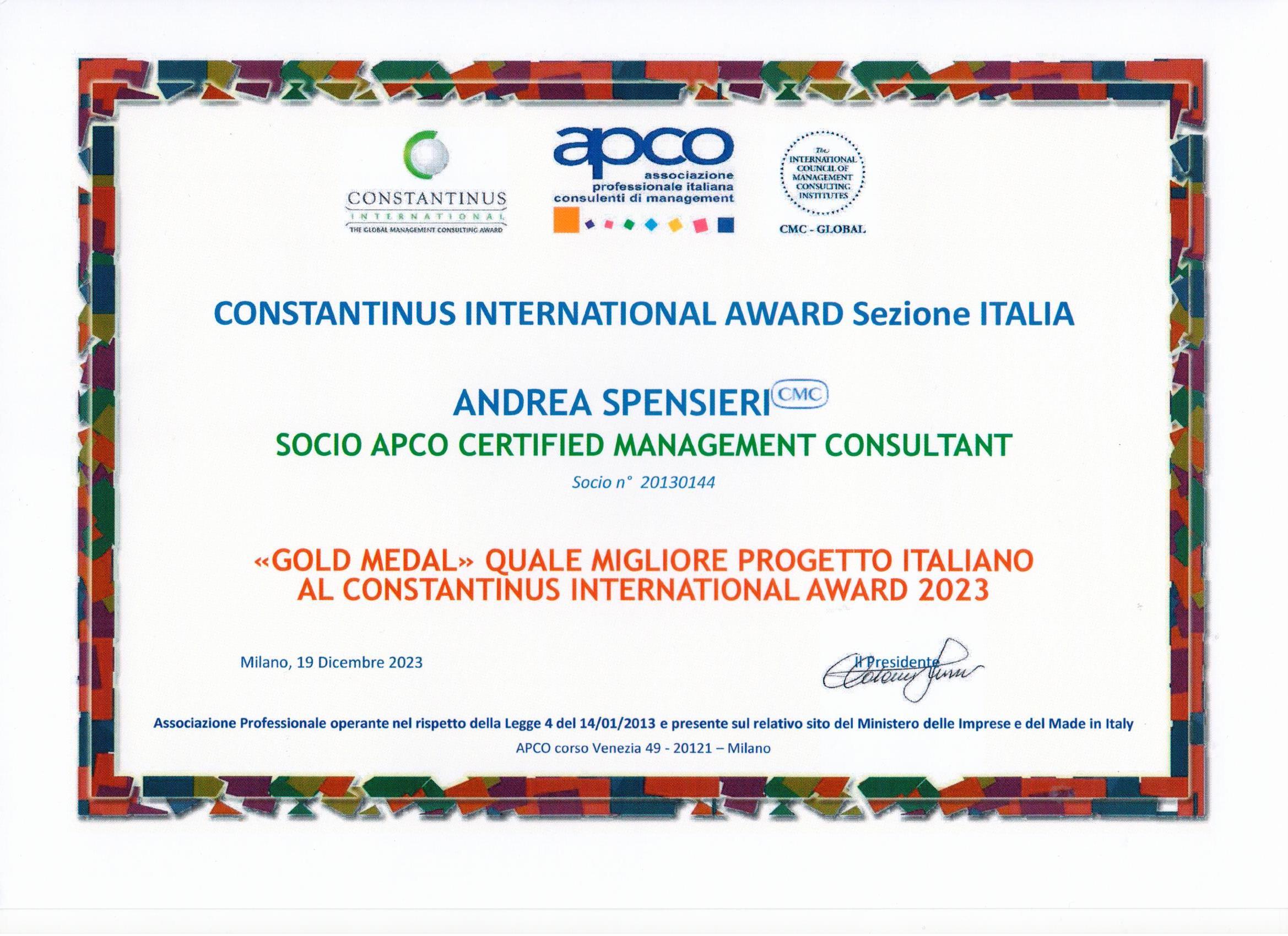 Constantinus International Award